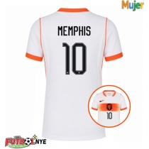 Camiseta Países Bajos Memphis Depay #10 Visitante Equipación para mujer Mundial 2026 manga corta